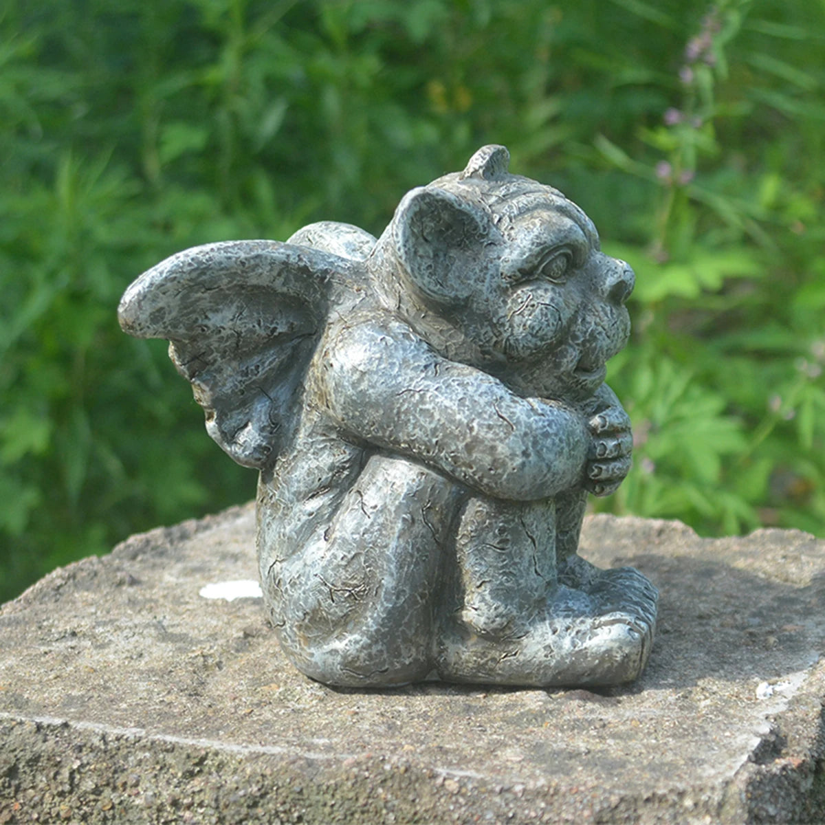 Statue de gargouille gothique décorative, sculpture de gardien de jardin de gargouille, décoration de cheminée de bureau de chambre à coucher de jardin de gargouille médiévale