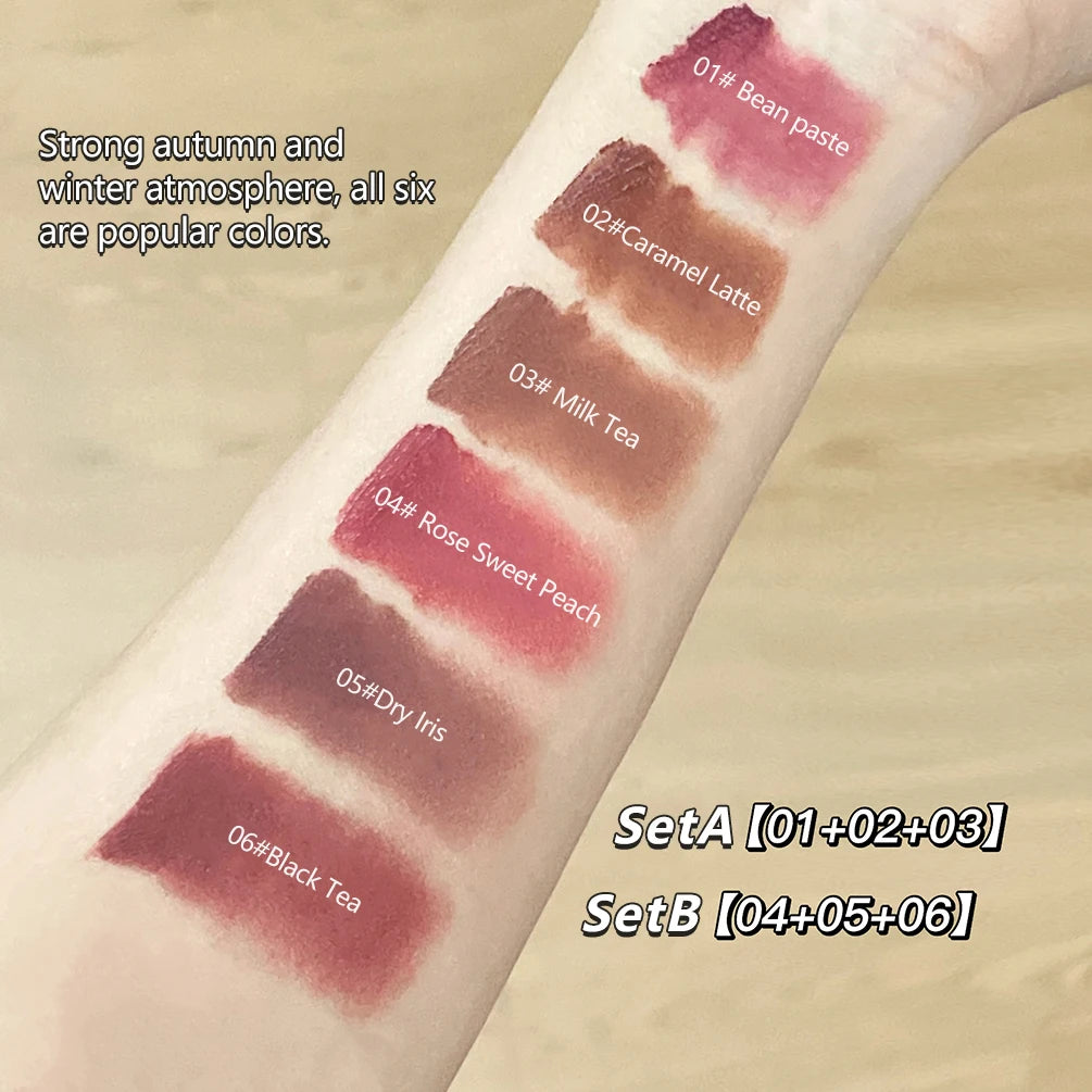 New Lovely Matte Liquid Lipstick Velvet Nude Red Lip Gloss Long Lasting Non-stick Cup Lip Mud Tint Cream Beauty Makeup Cosmetics