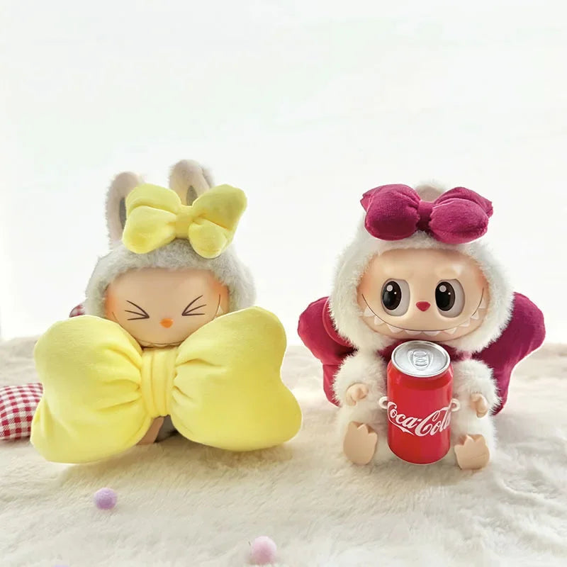 Labubu 17cm Clothes II Idol Dolls Sitting Party The Monster Outfit Accessories Clothing DIY Gift Happiness Angel Bowknot FM28B