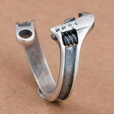 Fashion Wrench Opening Adjustable Size Metal Ring Men's Hip Hop Rock Party Jewelry Gift - Lootquake