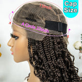 32" Natural Boho Knotless Braids Wig | HD Lace Front | Baby Hair | Synthetic