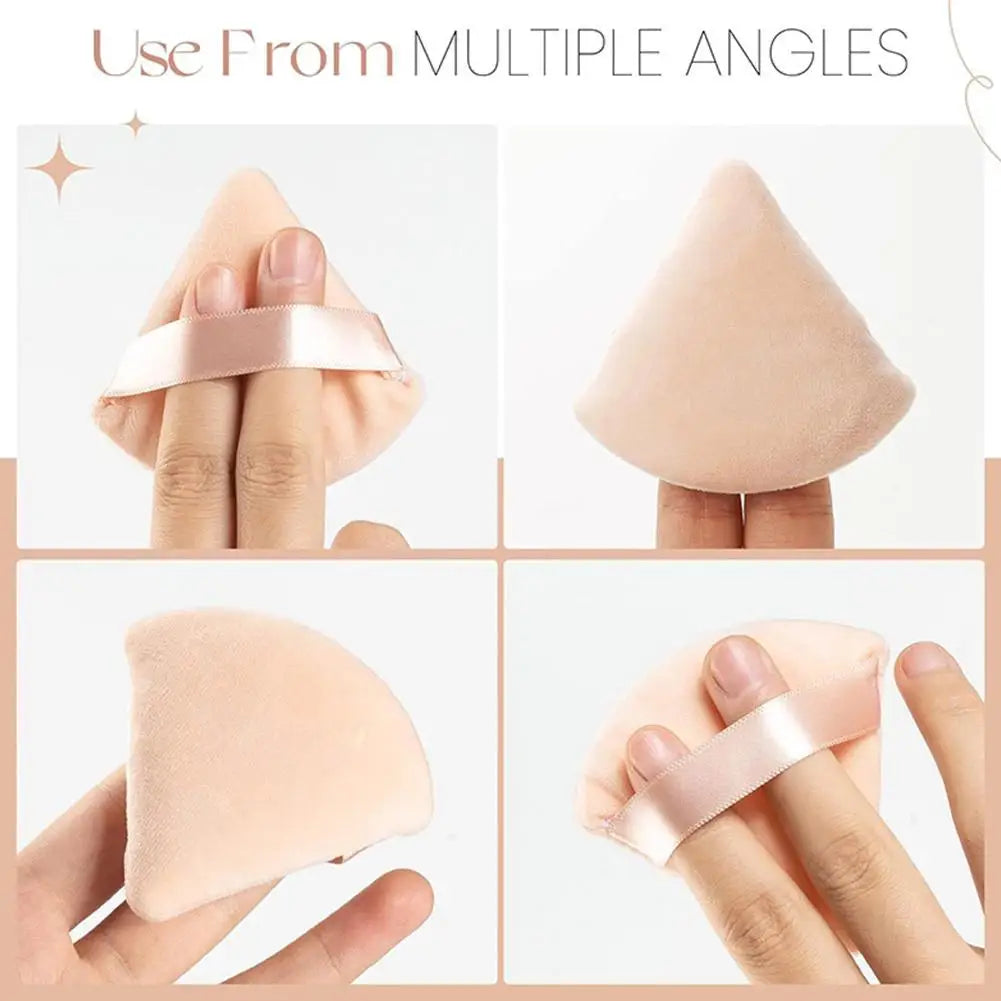 1pcs Washable Velvet Foundation Puff Triangle Powder Puff Soft Makeup Sponge for Face Make Up Eye Contouring Shadow