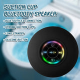 Altavoz Bluetooth impermeable con luces LED, altavoz de ducha inalámbrico portátil con ventosa para baño, viajes al aire libre