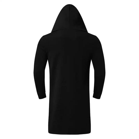 Men's Winter Hooded Cardigan Trench Coat Streetwear Solid Color Windbreaker Leisure Fashion Fleece-lined Jacket Vintage Hoodie - Lootquake