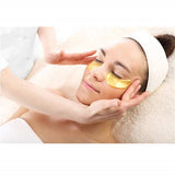 Mascarilla de colágeno cristalino con polvo dorado para ojos, antiojeras y antiarrugas, hidratante y nutritiva, para el cuidado ocular (5/10 pares)