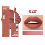 Rouge à lèvres liquide mat 6 couleurs, longue tenue, teinte antiadhésive, brillant à lèvres nude, waterproof, maquillage
