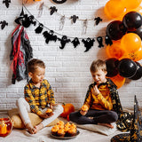 1set Halloween Decoration Banner Bunting Scary Spider Ghost Bat Hanging Garland Pull Flag Pendant For Halloween Party Home Decor