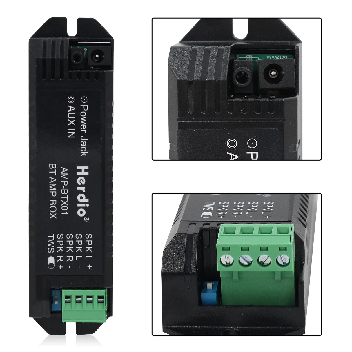 Herdio 2PCS 4 Inch Ceiling Bluetooth Speaker Kit Water Resistant 160W Marine Speakers For Bathroom Kitchen Home Outdoor Camper