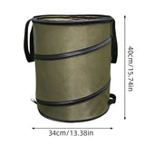 Bolsa de basura plegable portátil para jardín, hojas, flores y césped, ideal para acampar.