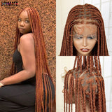 350# Blonde HD Full Lace Braided Wig | Knotless Box Cornrows | Crochet Braids | Synthetic Braids for Black Women