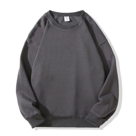 Solid Colors Men's Crewneck Sweatshirt,Cotton-blend Pullover - Lootquake
