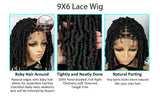 14" Knotless Butterfly Locs Lace Front Wig | Synthetic Dreadlock Braids | Black Women