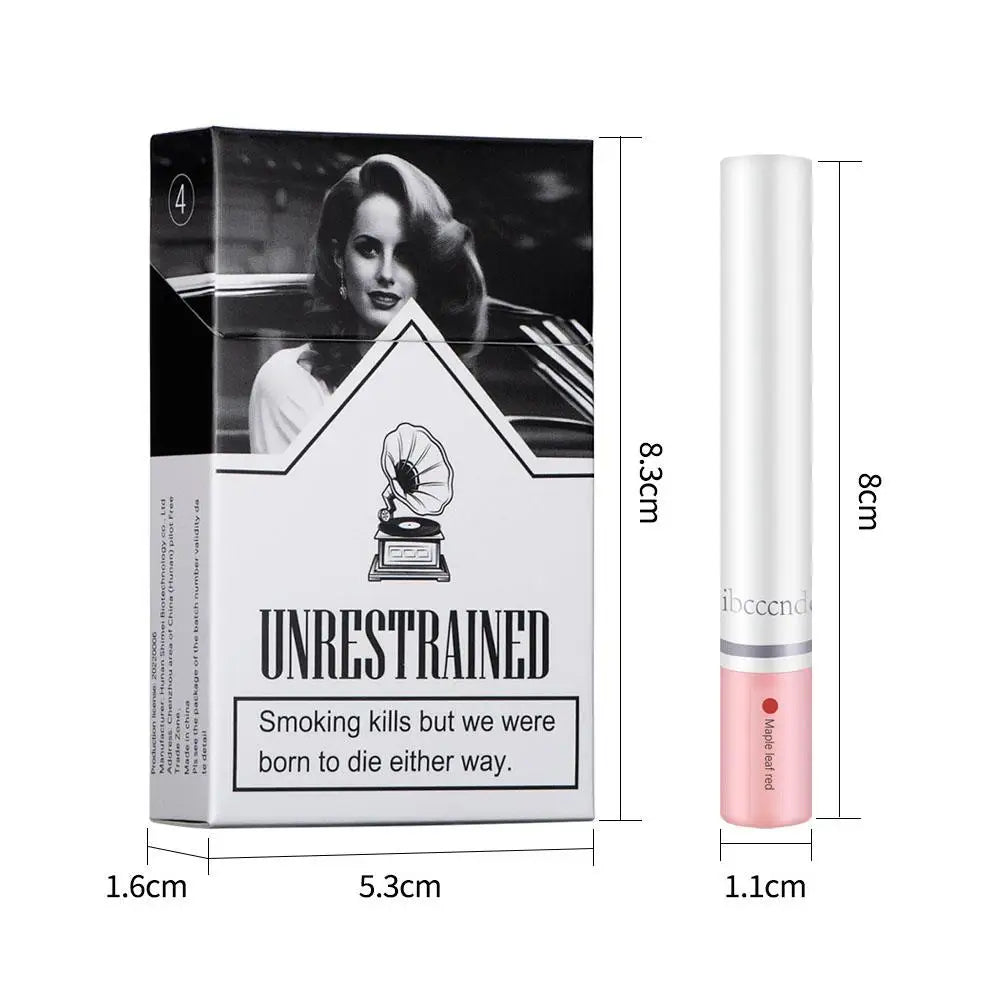 Juego de 4 labiales de cigarrillos, brillo labial mate de larga duración, resistente al agua, tubo de lápiz labial color piel, maquillaje cosmético.
