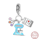 Juego de tres piezas de abalorios de 3 mm con diseño de princesa de golf y hámster, para hacer joyas finas.