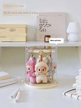 Labubu Pendant Display Box Rotating Transparent Labubu Doll Handmade Storage Display Stand Decorat Ornaments Collection Gifts