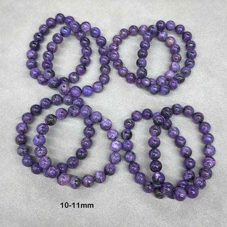 Wholesale Natural 9mm 11mm 12mm 13mm Charoite Smooth Round Loose Beads For Jewelry Making DIY Bracelets Necklace Strand Gift - Lootquake