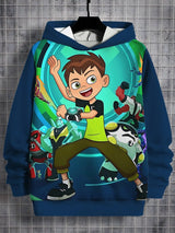 Ben 10 3D Print All Seasons Children Casual Sweatshirt Cool Pullover Tops Unisex Clothes Boy Girl Hoodies - Lootquake