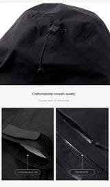 Jacket Men's Sports Casual Soft-shell Zipper Pocket Water Repellent Windbreaker New Autumn Functional Camping Hooded Raincoat - Lootquake