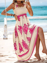 Summer Holiday Dress Women Casual Sleeveless A-Line Party Long Dress Boho Casual Sleeveless Party Dress 2024 - Lootquake