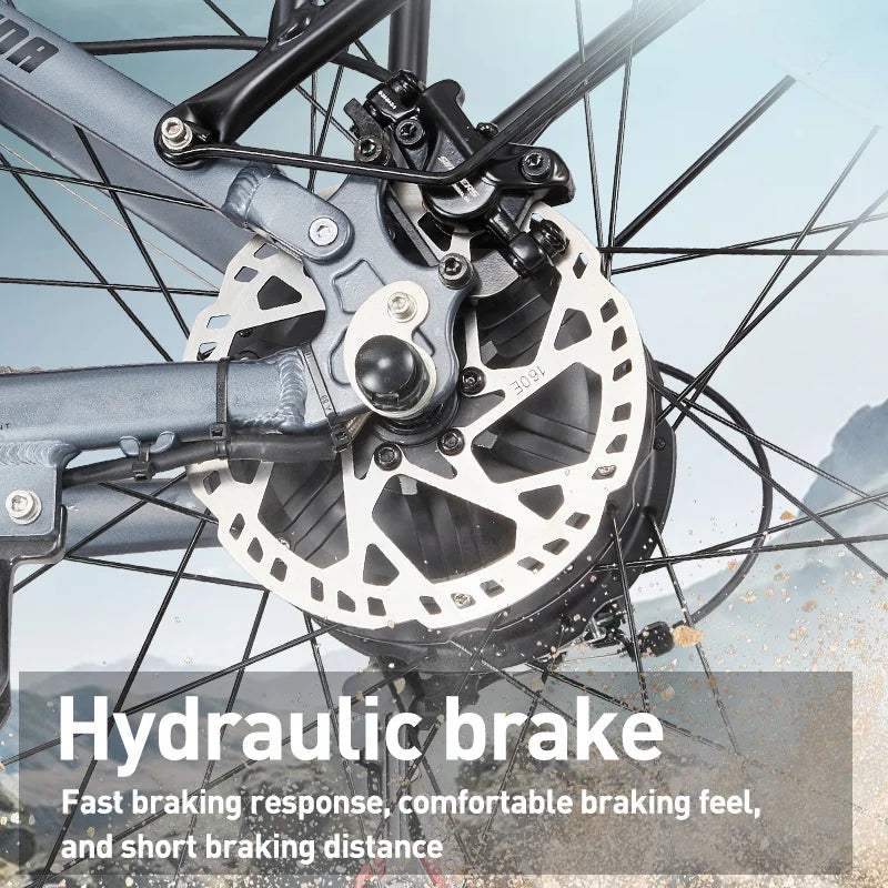 Bicicleta eléctrica de montaña Burchda RX80 de 1000 W y 50 km/h, batería de litio de 48 V y 20 Ah, de 26 pulgadas, para adultos.
