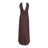 Y2K Chic Women Lace Trim Long Dress 90s Vintage Sexy V Neck Tie Up Backless Bodycon Elegant Lady Club Party Night Cocktail Dress - Lootquake