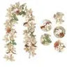 Halloween Thanksgiving Pink Decorations Artificial Fall Maple Leaves Garland Autumn Hanging Pink Pumpkins Flowers Berries Rattan