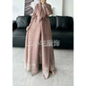Autumn and Winter New Abaya Fashion Lapel Pleated Long Sleeved Cardigan Windbreaker Jacket Saudi Abayas for Women - Lootquake