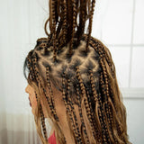 34" Boho Knotless Box Braids Wig | HD Full Lace | Ombre Twist | Baby Hair