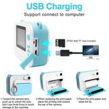 Cámara para niños con impresión instantánea, cámara de fotos digital, cámara de vídeo para niñas, regalo de cumpleaños para niños