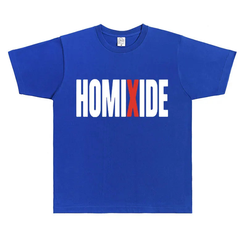 Rapper Homixide Gang Graphic T-shirt Playboi Carti Opium Merch Tshirt Men Women Hip Hop Oversized T Shirts Male Cotton Tops Tees - Lootquake
