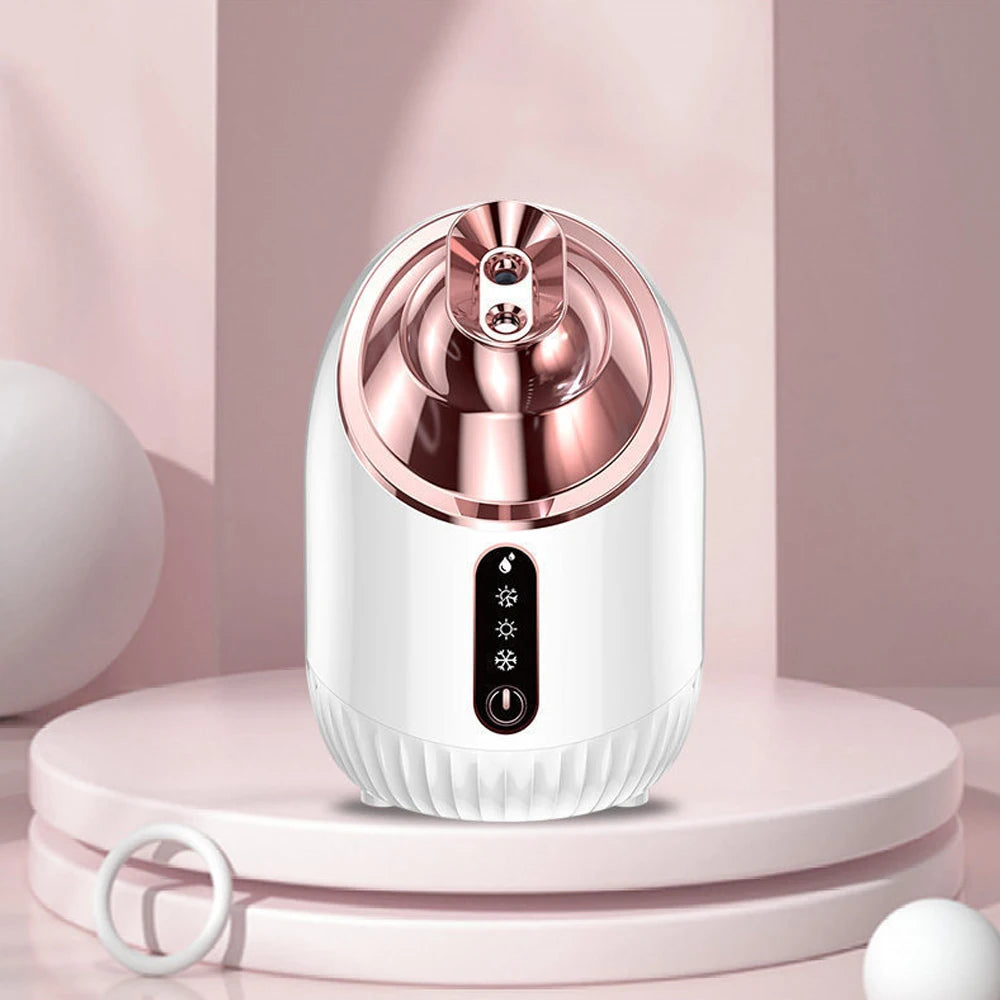 SPA Face Steamer Nano Mist Sprayer Facial Steamer Cold & Hot Nebulizer Facial Sauna Humidifier For Pores Cleansing Moisturizing