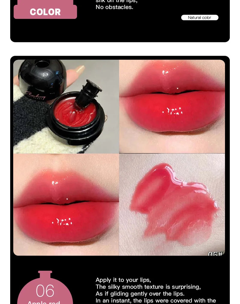 Lip Essence Mouth Red Lip Glaze Mirror Gloss Nude Lip Gloss Moisturizing Lipstick For Women Waterproof And Long-lasting Lipstick