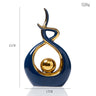 Abstract Ceramic Sculpture Golden Art Statue Modern Home Decor Accessories Living Room Desk Office Supplies Crafts Gifts