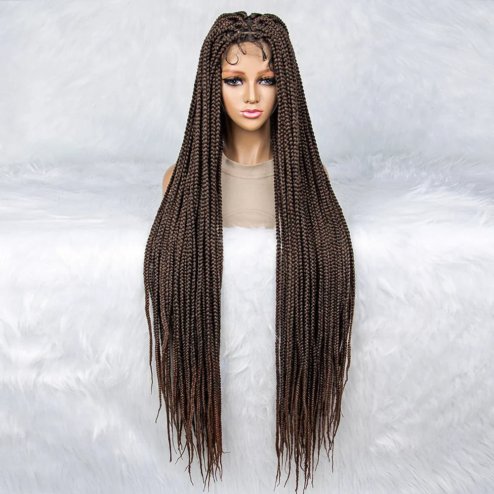 40" Cornrow to Knotless Box Braids Wig | Full Lace