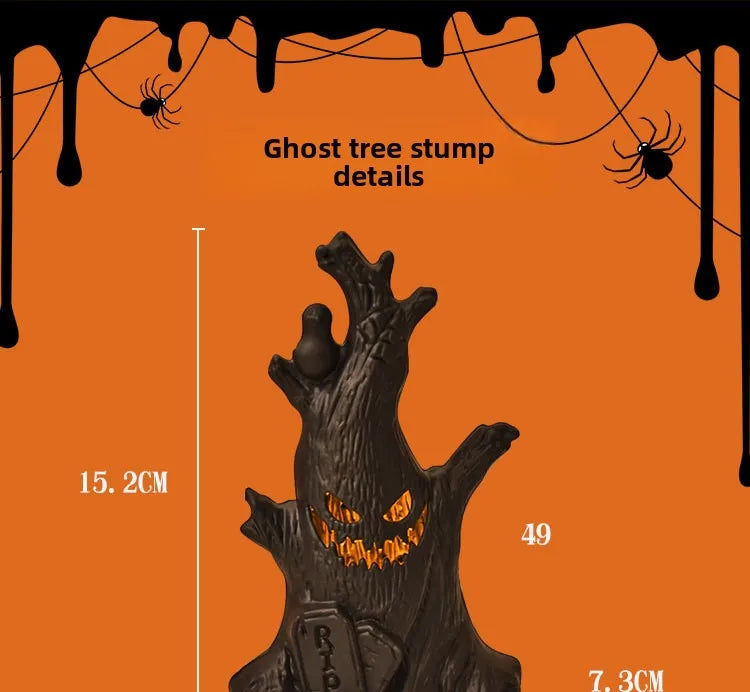 NEW Halloween Decorations, Ghost Tree Stumps, Small Ornaments, Terrifying Ghosts, Bedroom Scene Decorations, Lights