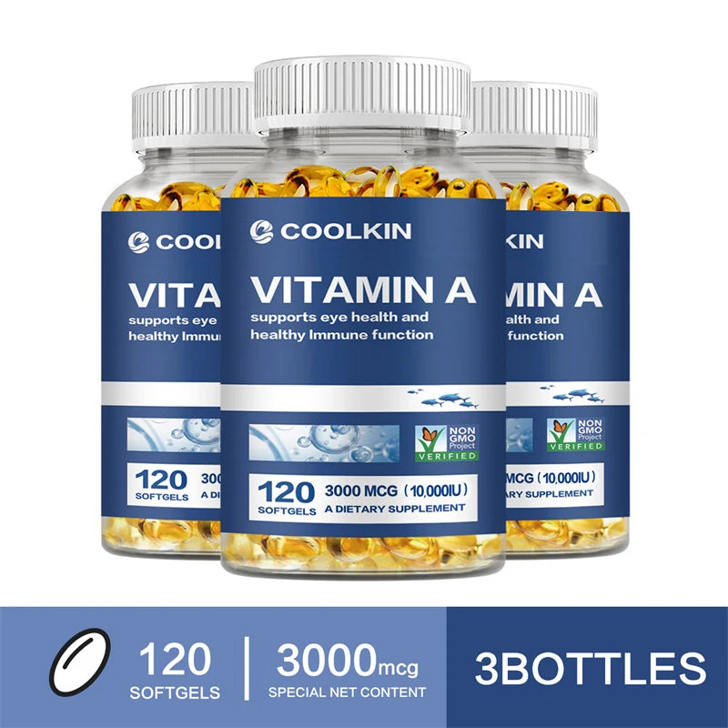 Vitamina A 10.000 UI: promueve la salud ocular, refuerza el sistema inmunitario y no contiene OMG.