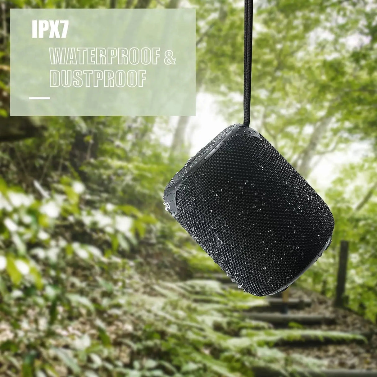 Altavoces Bluetooth, Altavoces Portátiles de 15 W Bluetooth Inalámbricos V5.3 con Sonido Estéreo, Extra Bass Activo, Resistente al Agua IPX7