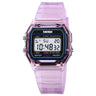 SKMEI Transparent TPU Strap Ladies Wristwatch Shockproof Back Light Display Stopwatch Digital Watches Women 2056 reloj mujer - Lootquake