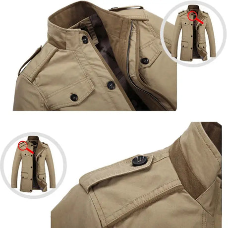 High Quality Men's Casual Jacket 6XL Male Windbreaker Oversized Cotton Classic Jackets Men Clothing Trench Coat A4F5806 - Lootquake