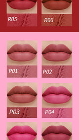 Matte Lipstick, 18-Color, Long-Lasting, Non-Stick Cup, Fade-Resistant, Velvety Texture, Luxurious Hydrating Lip Makeup For All-D