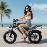 Vélo électrique tout-terrain pour adulte, 1000 W, 48 V, 60 Ah, vitesse maximale de 55 km/h, pneus larges de 20 pouces