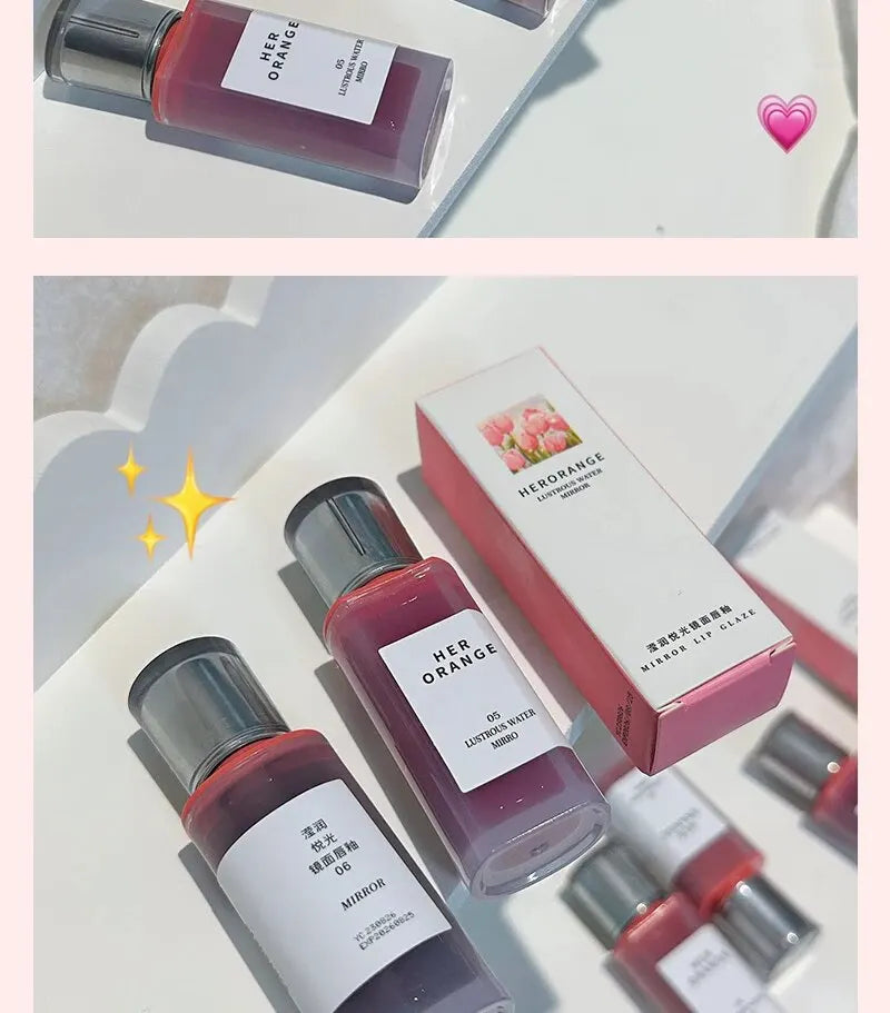 HERORANGEYingrun YueguangLip Gloss Non-stick Cup Lipstick Long-lasting Waterproof Lipstick Matte Lip Glaze Affordable Lipstick
