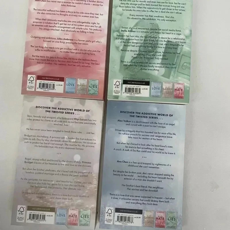1 Libro Serie Twisted Por Ana Huang Libros Amor / Juegos / Odio / Mentiras Libro de bolsillo en inglés
