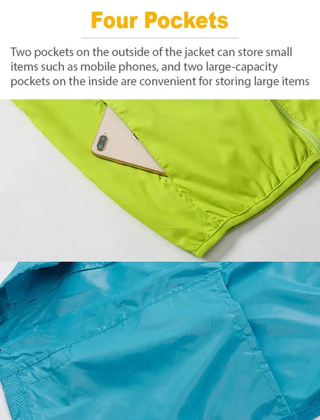 LNGXO Unisex Hiking Jacket Men Women Waterproof Quick Dry Camping Windbreaker Trekking Fishing Rain Coat Outdoor Anti UV Clothes - Lootquake