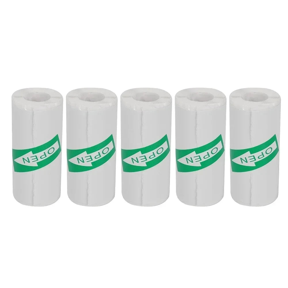 Mini impresora de 57 x 25 mm, papel térmico, etiqueta adhesiva, papel autoadhesivo para niños, impresión instantánea, cámara, impresora de bolsillo