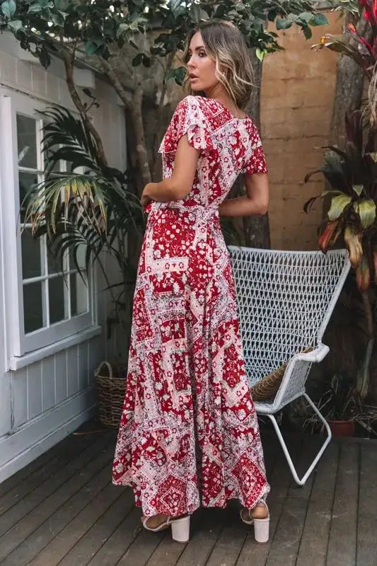 Vestido largo sexy con estampado de vacaciones de verano 2024 para mujer