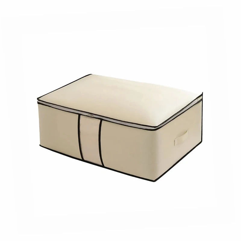 Foldable Storage Bag Non-Woven Clothing Organizer Wardrobe Closet Clothes Organizer Pillow Quilt Blanket Home Storage Bags