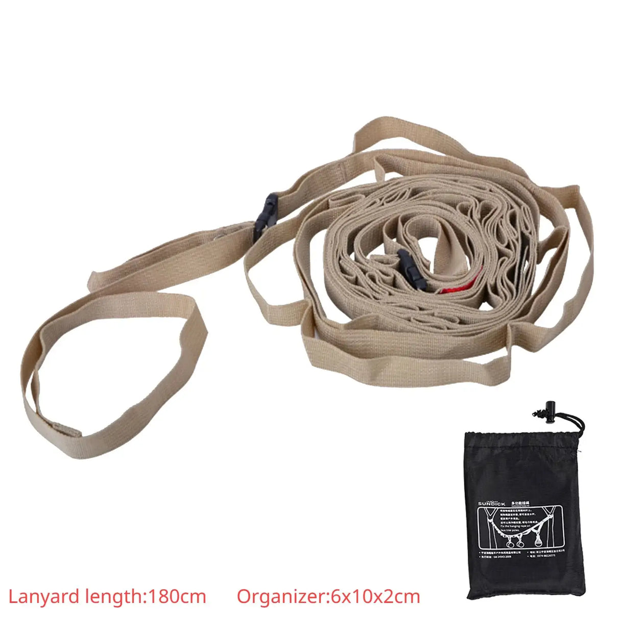 1.8 Outdoor Hanging Rope Portable Lanyard Canopy Hanger Camping Campsite Storage Strap Hiking Tent Accessories Camping Gear - Lootquake