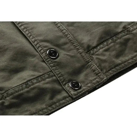 Men Work Jacket Spring and Autumn 2024 New Solid Color Retro Embroidery Outdoor Camping Windproof Coat Men Slim Fit windbreaker - Lootquake