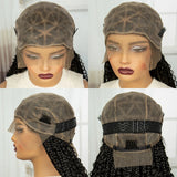 32" Boho Knotless Braids Wig | Natural Curly Ends | Full Lace | Baby Hair